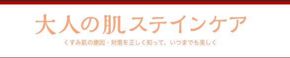 院長・小野健太郎監修 「大人の肌ステインケア」