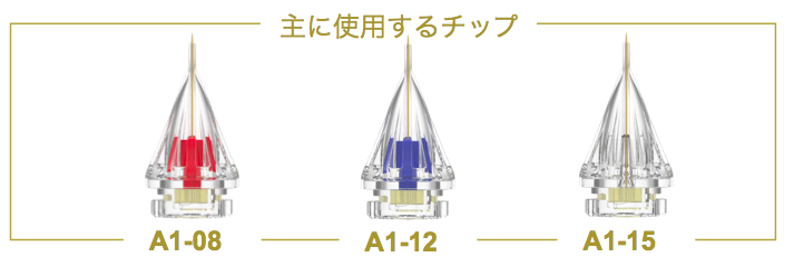 ポテンツァのにきび・汗管腫で使用するチップ